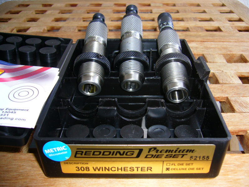 Redding Premium Matrizensatz, 308 Win. , metrisch mit Necksizer. Ein Bestseller bei uns. – Bild 1