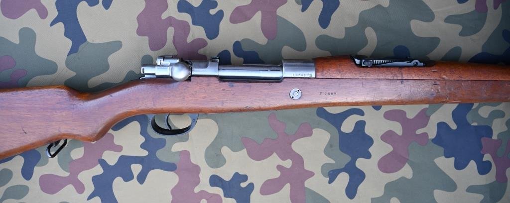 Repetierbüchse Ordonnanzgewehr DWM Mauser Argentino M 1909 Kal. 7,65x53 Arg., schön, nrgl.! – Bild 4