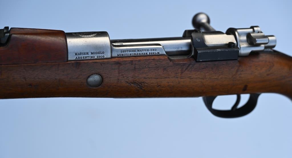 Repetierbüchse Ordonnanzgewehr DWM Mauser Argentino M 1909 Kal. 7,65x53 Arg., schön, nrgl.! – Bild 6