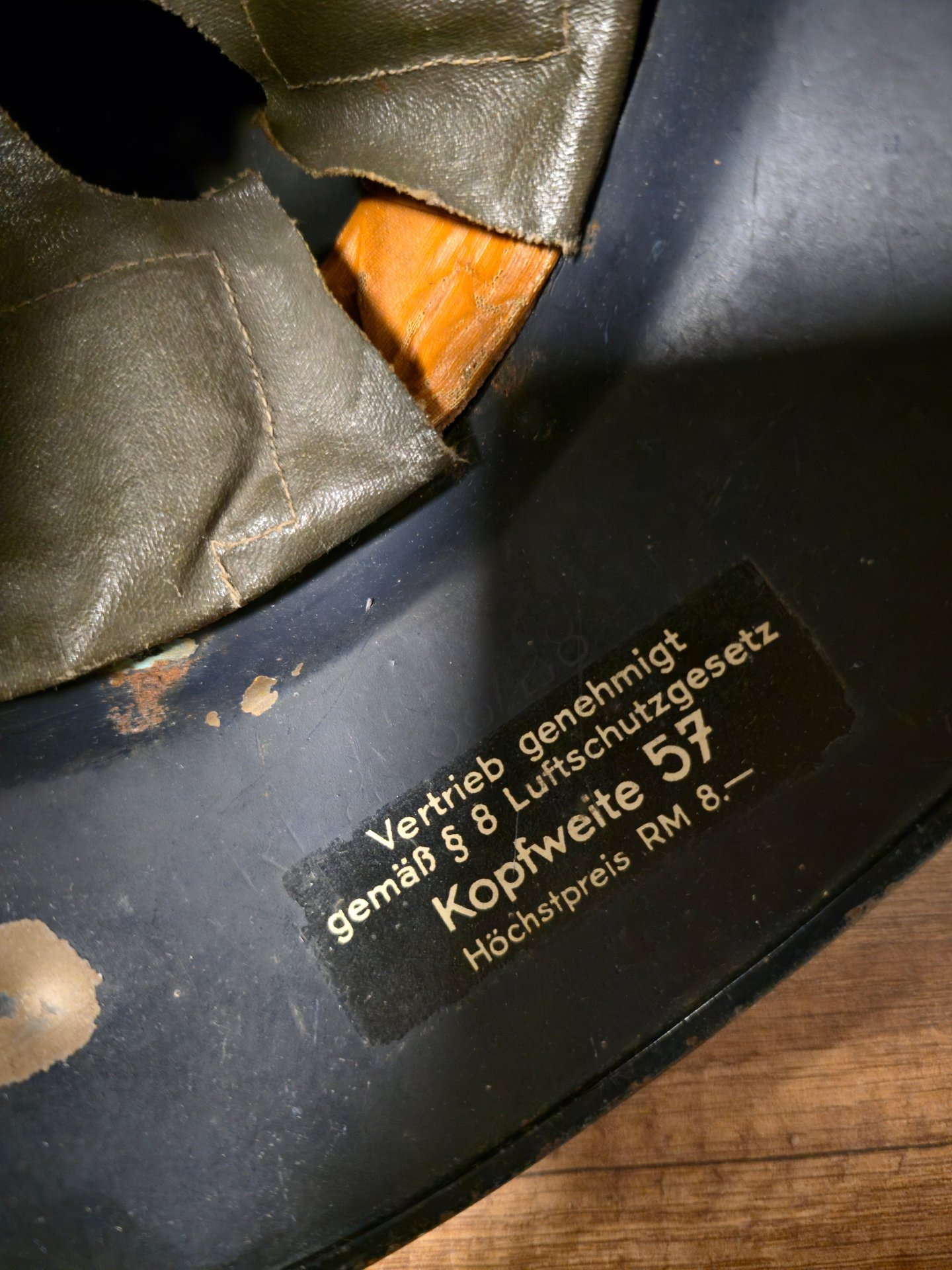 Stahlhelm Wehrmacht Luftschutz 2 Weltkrieg Gladiator RL 2 38/28 – Bild 6
