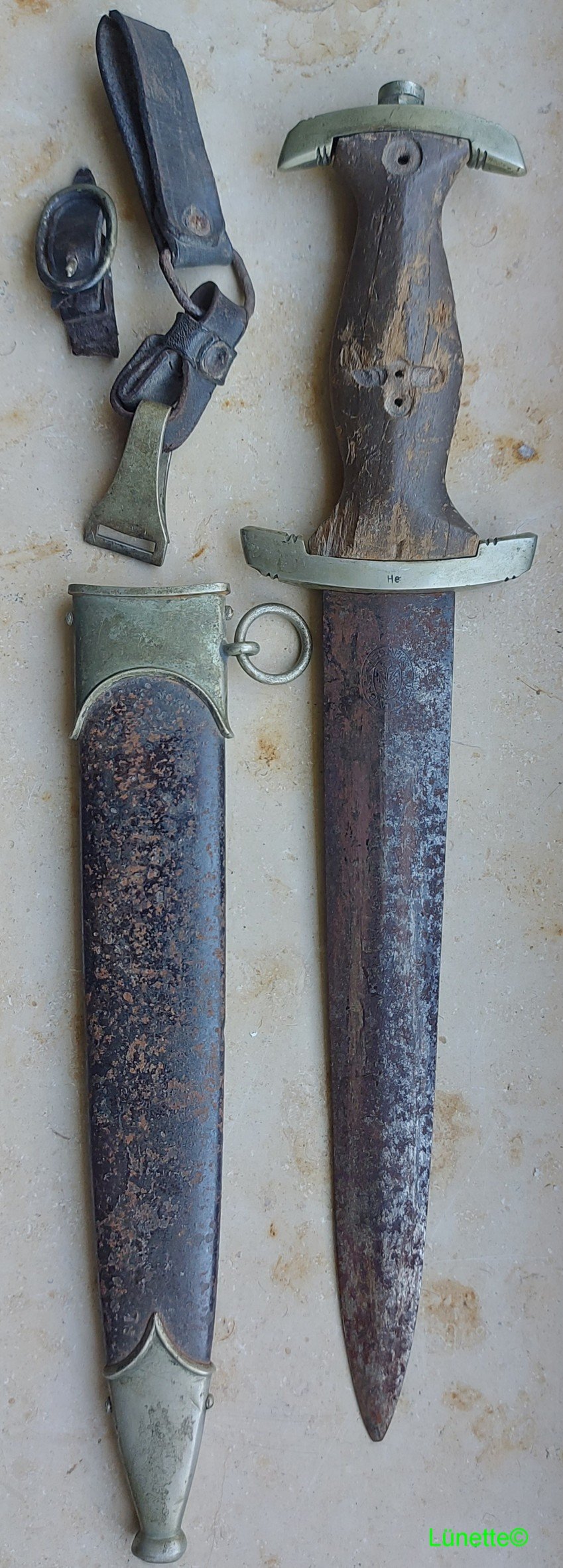 XA Dolch Kellerfund Hersteller Solingen Wilhelm Halbach – Bild 1