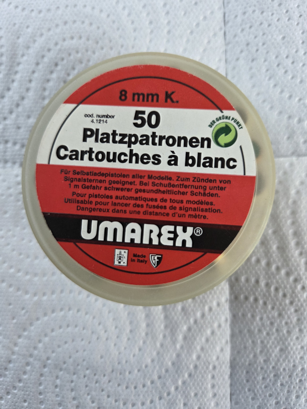 Umarex Knallpatronen Cal. 8mm 50 Stück – Bild 1