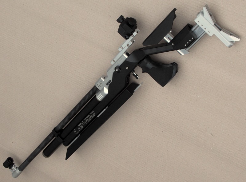 PRESSLUFTGEWEHR WALTHER LG400 BLACKTEC MIT AUFLAGEPLATTE UND VISIER-RÜCKVERLAGERUNG – Bild 2