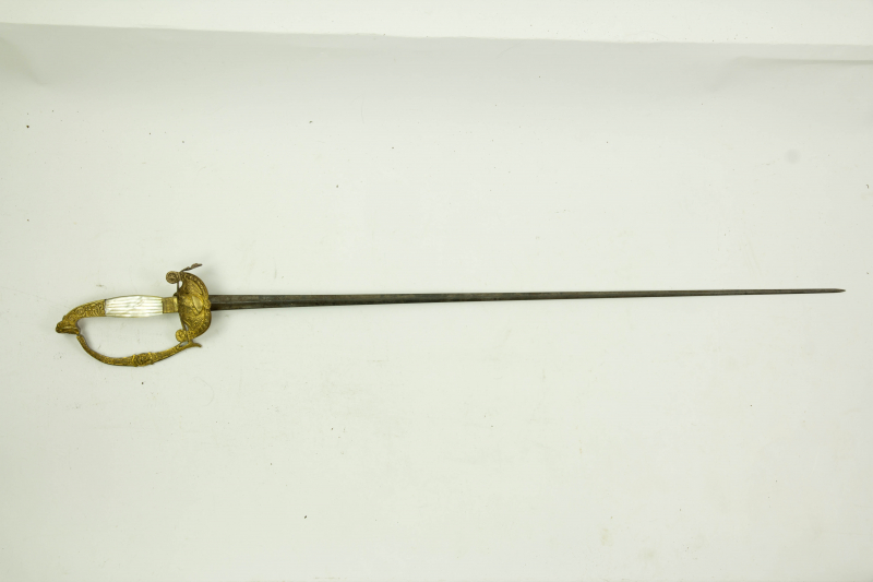 Degen, Frankreich, Louis Philippe, Brigade General, Bronzegriffstück, vergoldet, mit Löwenkopf und O – Bild 3