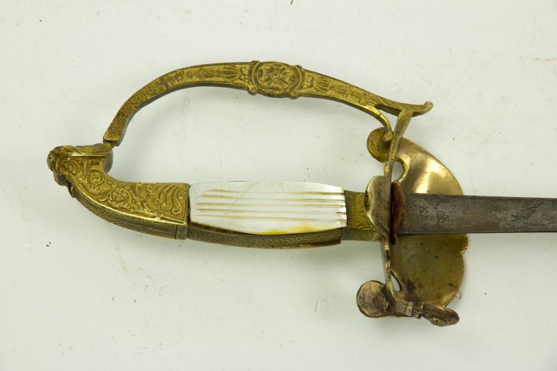 Degen, Frankreich, Louis Philippe, Brigade General, Bronzegriffstück, vergoldet, mit Löwenkopf und O – Bild 2