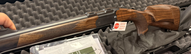Neuware---Merkel K5 Black 8x57irs mit Mündungsgewinde, ausgesuchtes Schaftholz – Bild 2