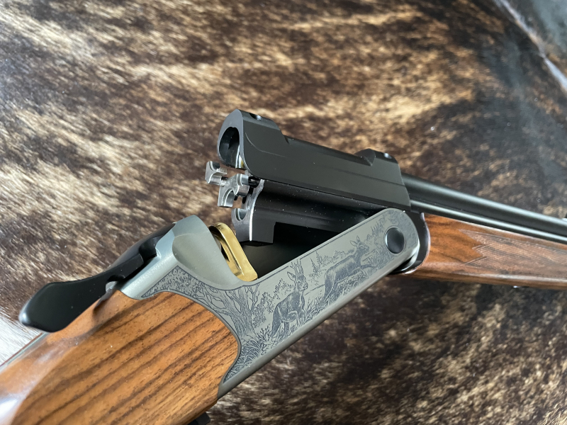 Blaser Bockdrilling BD14 Luxus, Kal. 8x57IRS, .22Hornet, 20/76, Holzklasse 7!!! Traumwaffe!!! – Bild 4