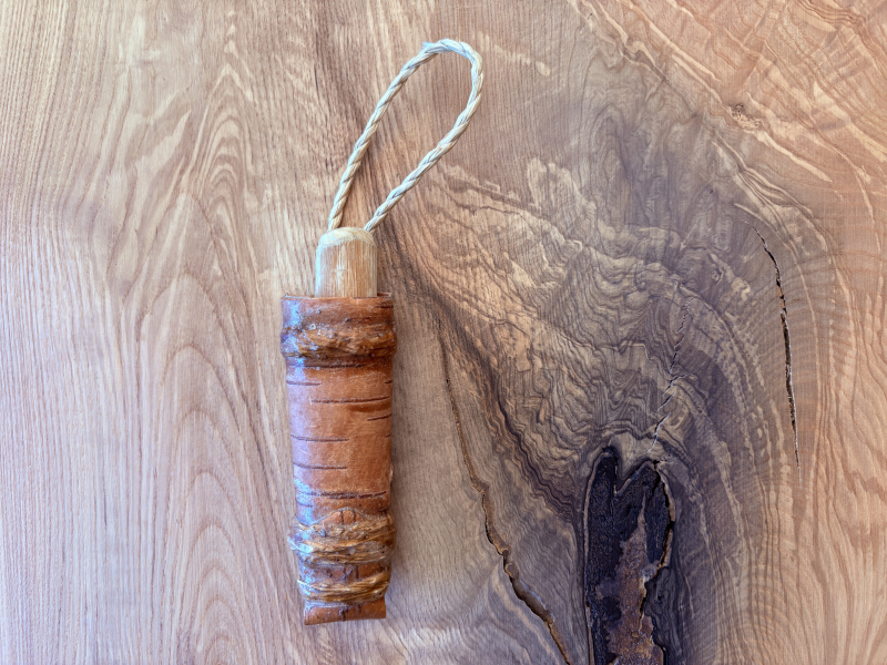 Feuerstein Messer - Birkenrinde – afbeelding 2