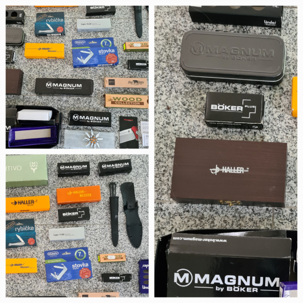 Sammlung an div. Messerverpackungen (Original-Verpackungen) von HALLER, BÖKER, MIKOV, MAGNUM etc. ! – снимка 2