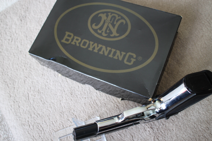 Browning Mod. GP DA 8 cal. 8 mm Knall PTB 389 Chrom/Schwarz – Bild 4