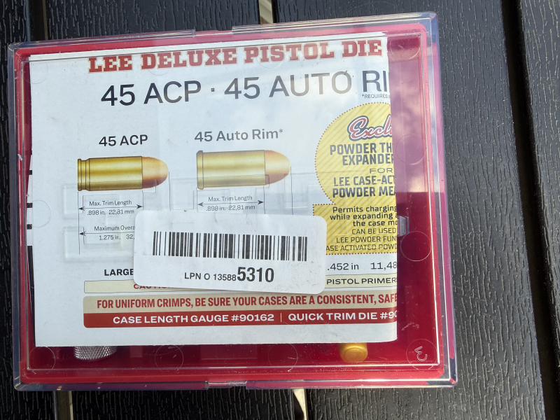 Pistolen Matrizensatz Kal. 45 ACP Lee Deluxe Pistol Die Set – Bild 2