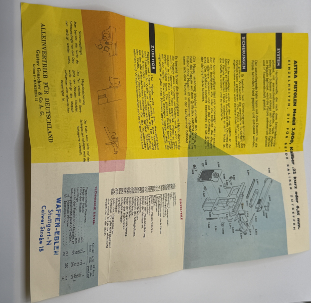 Astra 2000 Kal. 6,35 Originalbox mit Magazin / Anleitung / Putzstock / Etui - SEHR SELTEN – Bild 5