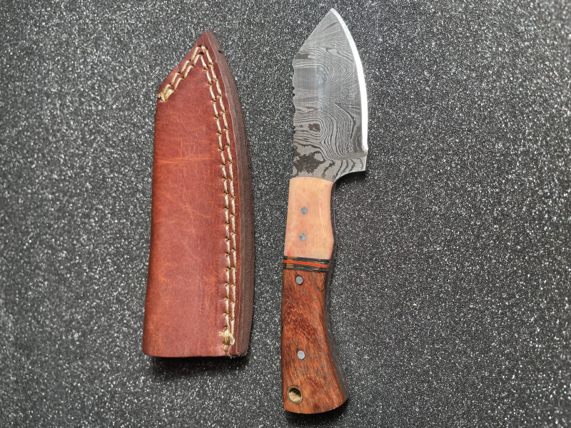 Damastmesser mit Lederscheide – billede 3