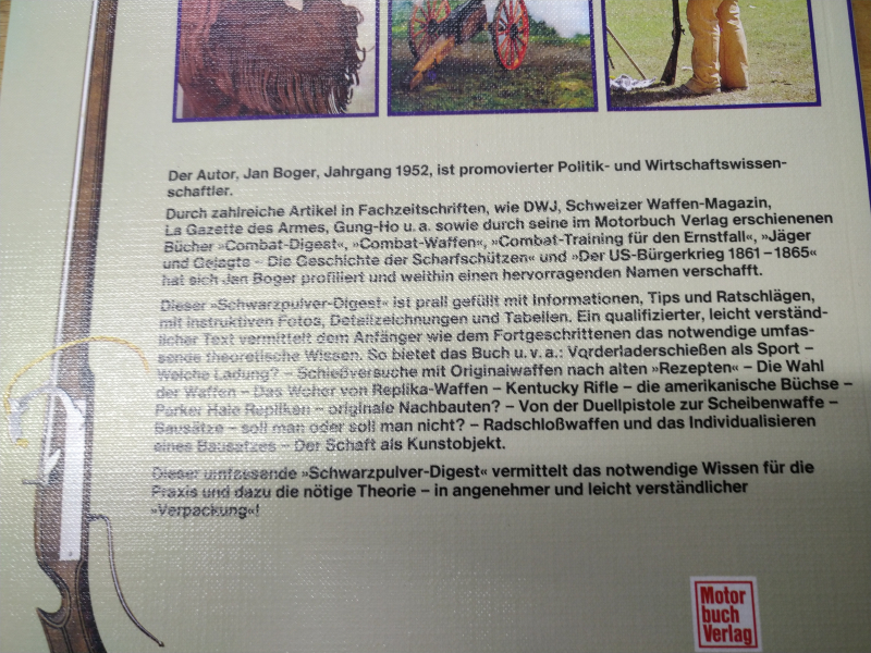 Buch Schwarzpulver Digest Vorderlader v. Jan Boger – obrázek 2