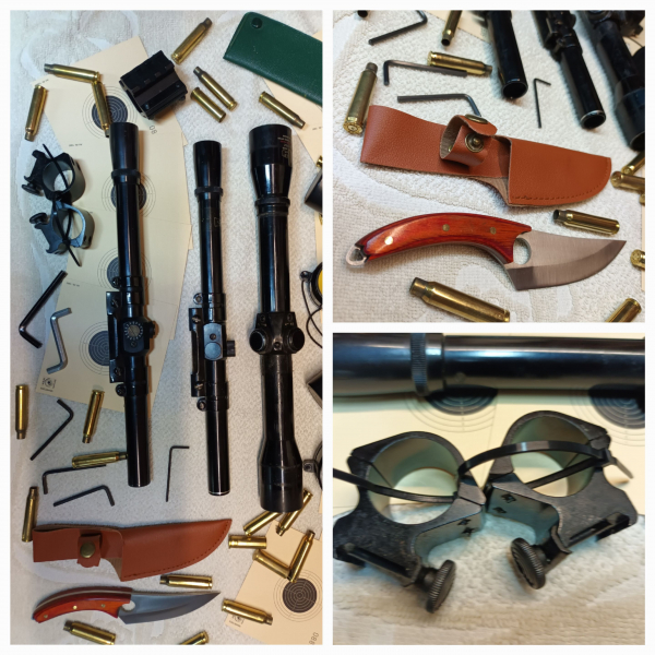 KONVOLUT >Set 3< 3x Zielfernrohre + Montagen + ZF Blenden + Messer neu +++ AB nur 1,- EUR – Bild 2