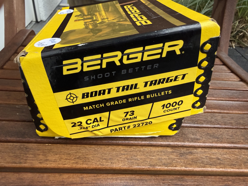 Berger Geschosse .223 Rem Match Grade Kaliber 22 72 grain Artikel-Nr. 22720 – obrázek 2