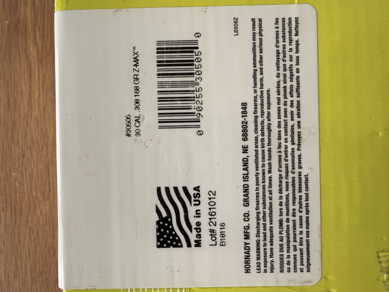 Hornady cal.30 168 GR Z-MAX 415 Stück – bild 3