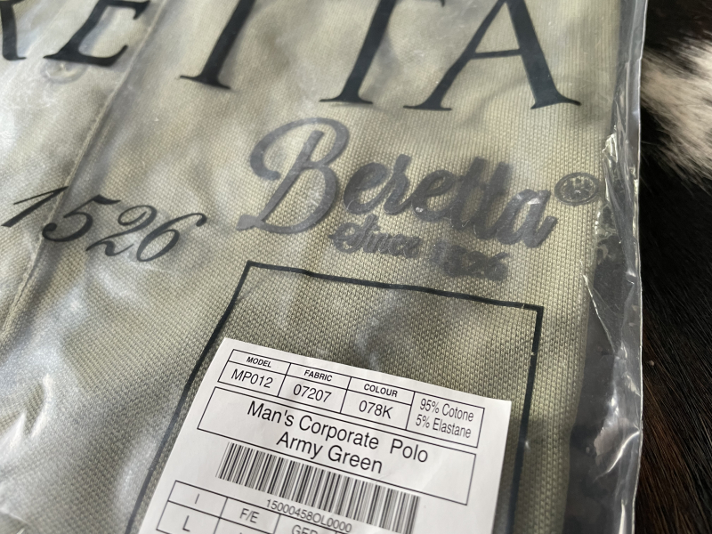 BERETTA Polo-Shirt mit Beretta Logo, Army Green, Gr. L – Bild 2