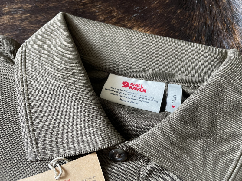 FJÄLL RÄVEN Polo-Shirt Crowley Pique Shirt, 633/Dark Olive, Gr. M – Bild 3