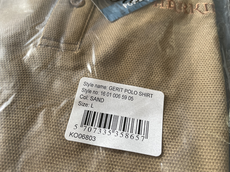 HÄRKILA Polo-Shirt Gerit, Sand, POWER DRY, Gr. L – Bild 2