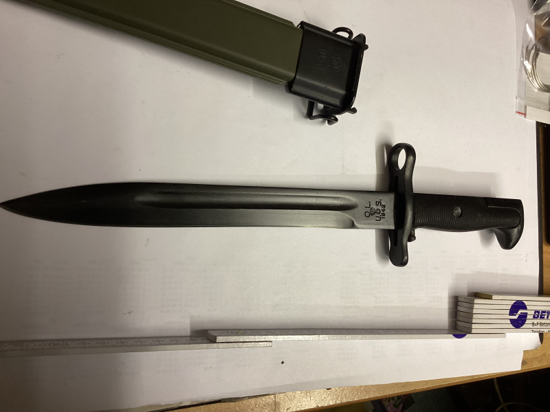Bajonett US Army WW2 mit Scheide M7 für M1 Garand – Bild 3