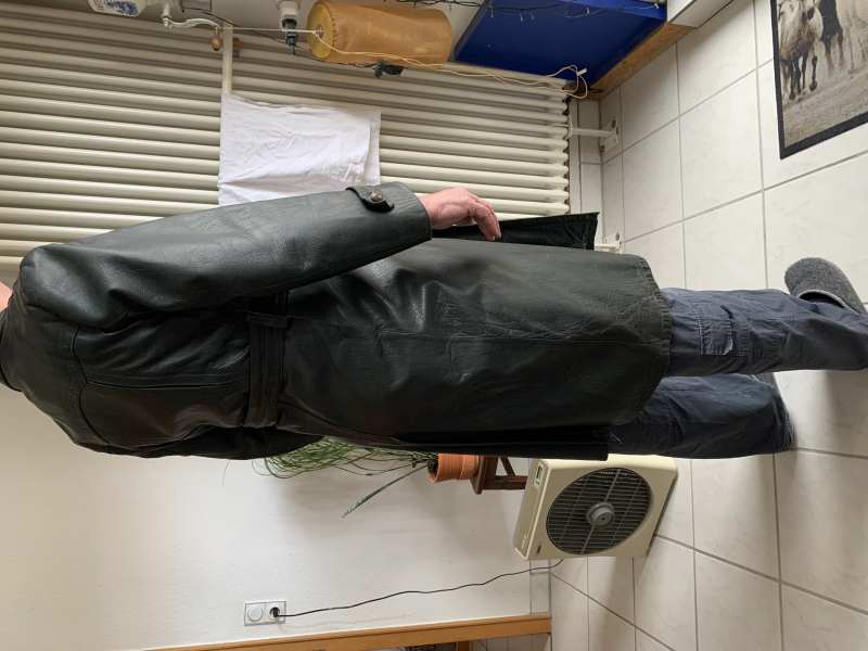 Schwerer Ledermantel grün – slika 2