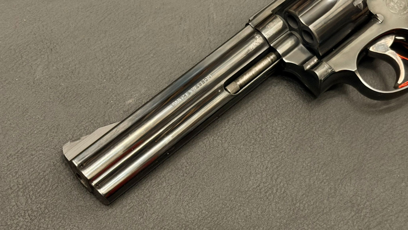 Smith & Wesson Mod. 586-1 | .357 Magnum | 6" Lauf | Nill Rhomlas Formgriff | Revolver – Bild 3