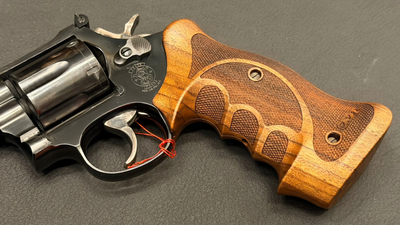 Smith & Wesson Mod. 586-1 | .357 Magnum | 6" Lauf | Nill Rhomlas Formgriff | Revolver – Bild 2