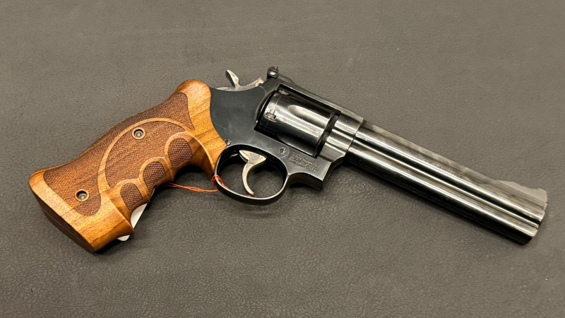 Smith & Wesson Mod. 586-1 | .357 Magnum | 6" Lauf | Nill Rhomlas Formgriff | Revolver – Bild 4