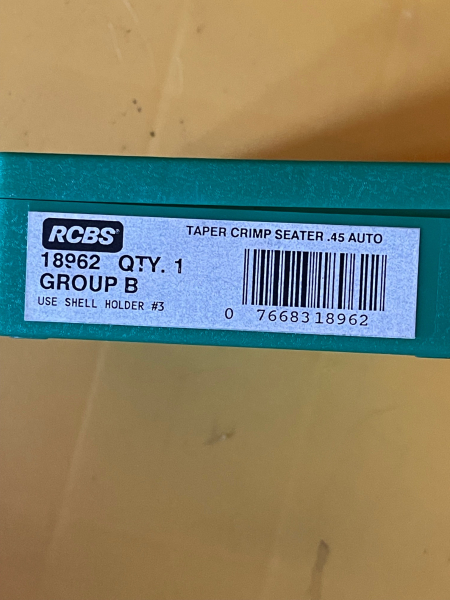 RCPS Taper Crimp Seater Matrize .45 ACP, Group B – Bild 2