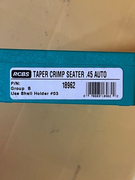 RCBS Taper Crimp Seater Matrize .45 ACP, Group B – billede 2