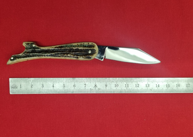 Taschenmesser Jagdmesser Klappmesser Hirschhorn – Bild 2