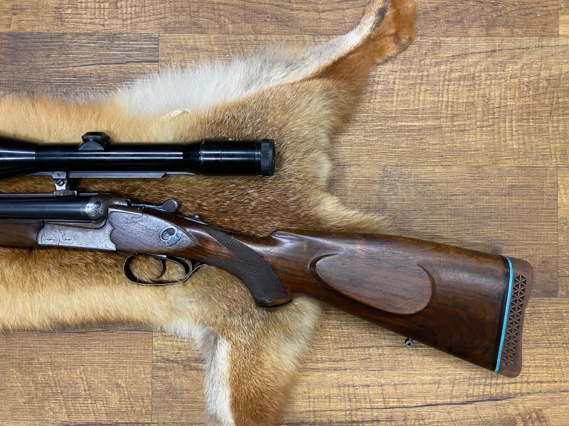Suhler Jagdhütte 7x65R 16/70 mit EL .22WinMag – Bild 3