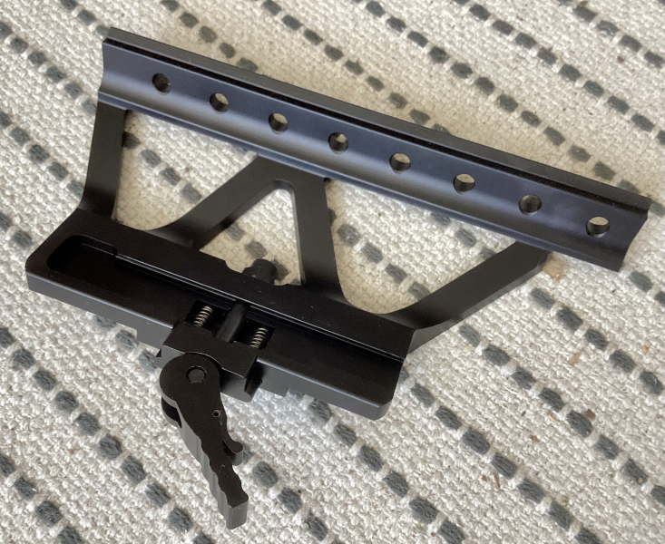 AK47 / AK74 CNC Aluminium Quick Detach Zielgerät-Halterung schwarz, neuwertig – immagine 2