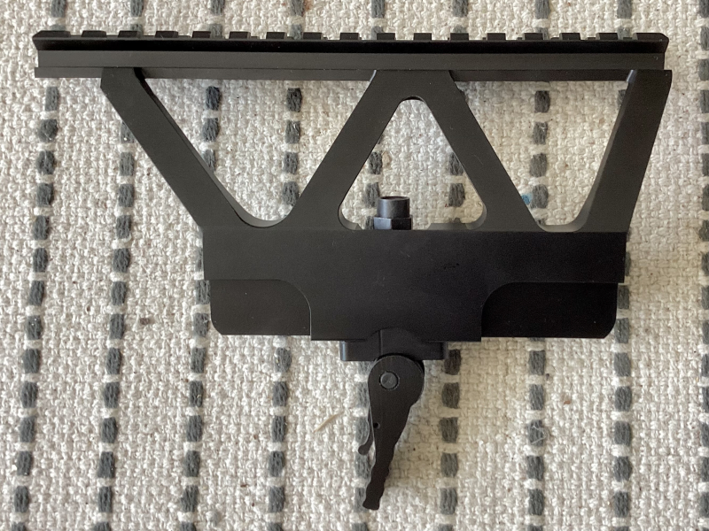 AK47 / AK74 CNC Aluminium Quick Detach Zielgerät-Halterung schwarz, neuwertig – immagine 3