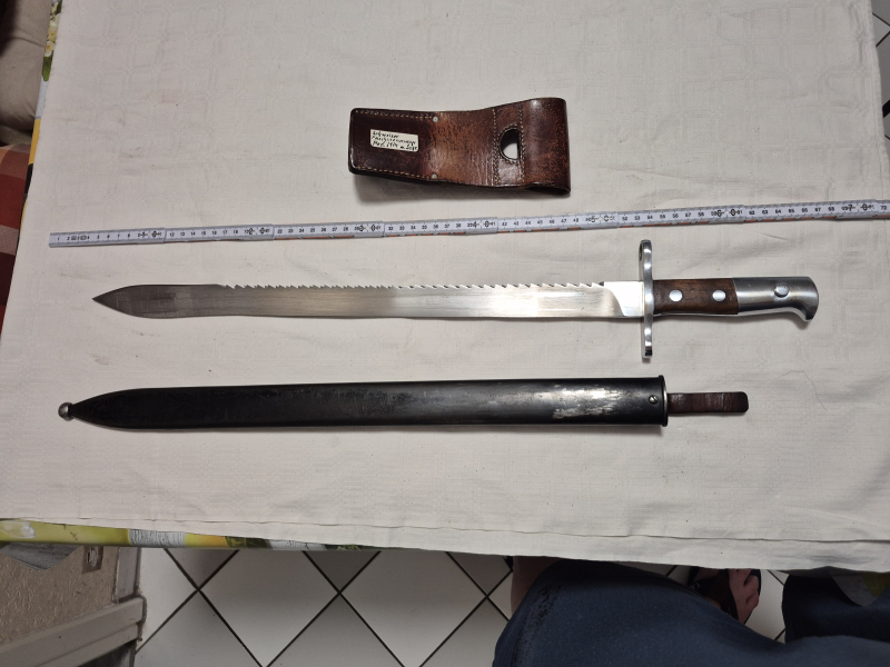 Bajonett/Faschinenmesser Schweiz mit Säge – Bild 3