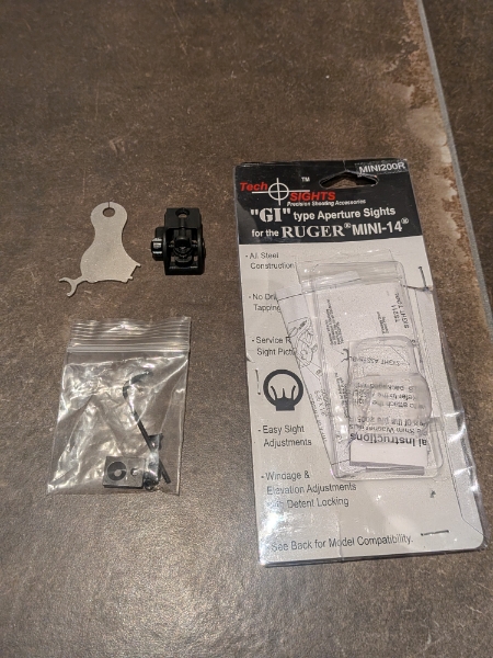 Visier Tech Sight Rear Sight Lochkimme für Ruger Mini-14.223 Rem neuwertig kein M14 AR15 – Bild 2