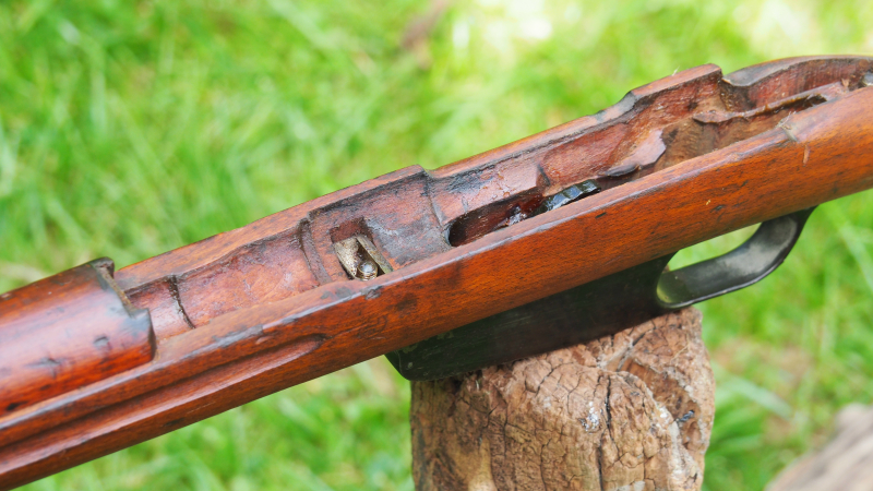 Aus Sammlung ! Schaftset für Carcano "Terni" M1891/38 Karabiner / Komplett mit Metallteilen ! – Bild 4