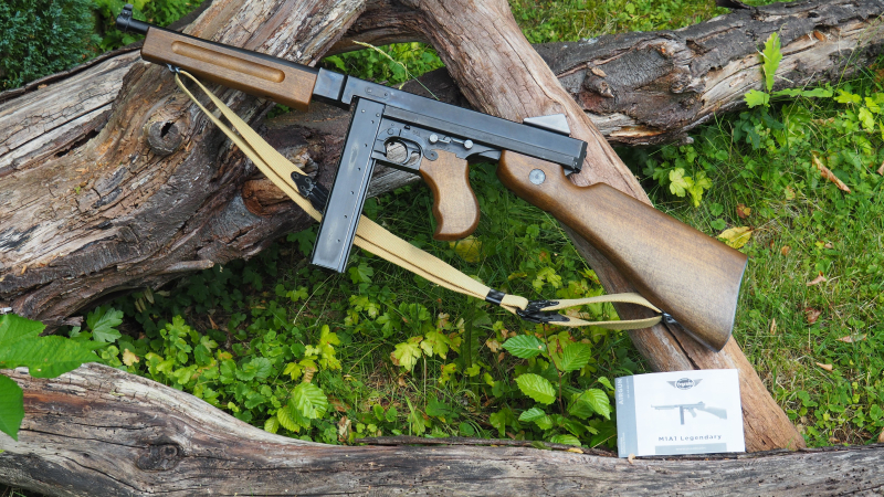 "Legends" Thompson M1A1 Maschinenpistole, 4,5mm BB, "Used-Look" mit Anleitung ! Ungeschossen ! – billede 2