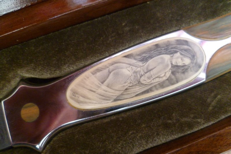 Sammlermesser Scrimshaw Dorinel Stoica – Bild 3