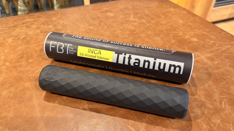 FBT INCA HOT 44 Ti Schalldämpfer, Titan, Kal. bis .30 inkl. Adapter! – Bild 2