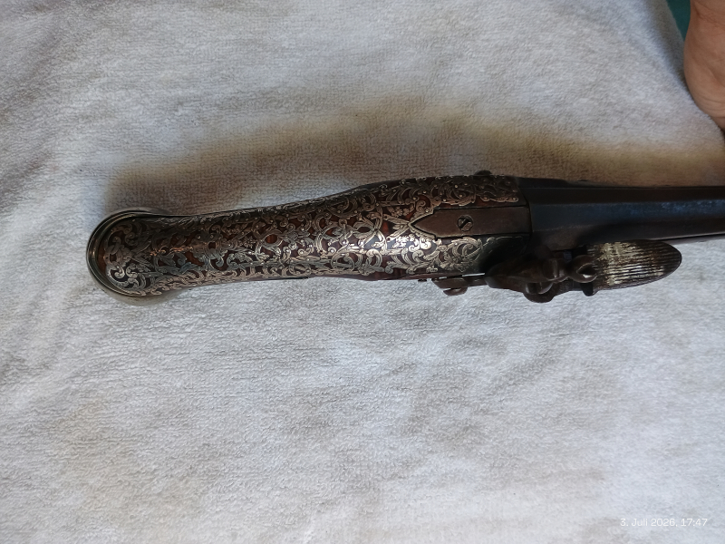 Prachtvolle osmanische Steinschlosspistole – Bild 5