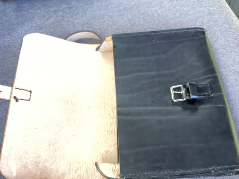 Dokumententasche schwarz Leder – Bild 2