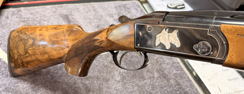 Krieghoff K-32 ( wie K-80 ) mit 76er Lauf Sporting mit Stahlbeschuss und Wechselchokes / Luxus Holz – Bild 4