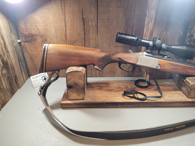 Blaser ES 70 Bockbüchsflinte mit Einstecklauf .22 Hornet Schwenkmontage Zielfernrohr Leuchtpunkt – billede 4