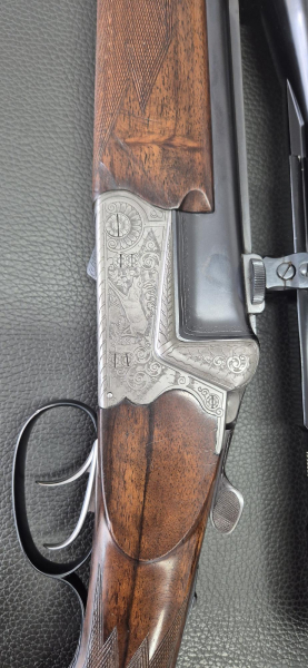 Ferlacher Bockbüchsflinte Franz Sodia, Kal. 16/70; 7x65 R, mit Zeiss Zielfernrohr – nuotrauka 5