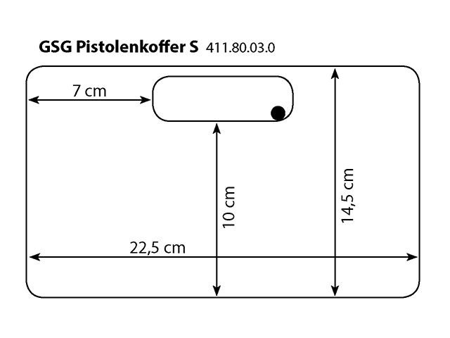 GSG Koffer Small Schwarz – attēls 2