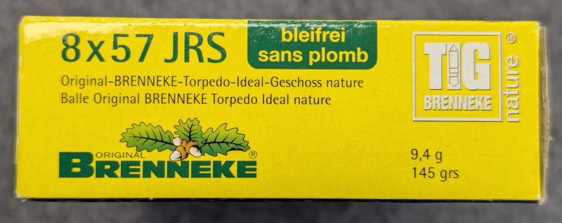 20x BRENNEKE TiG Nature 8x57iRS 9,4g / 145gr – Bild 2