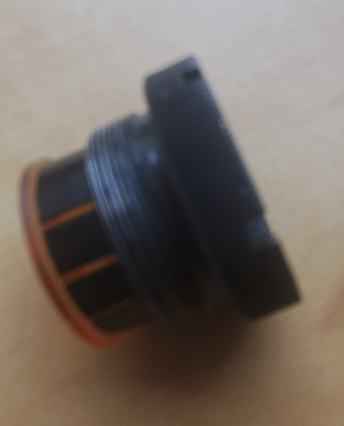 Glasringkorn Orange 18mm mit Halter – Bild 2