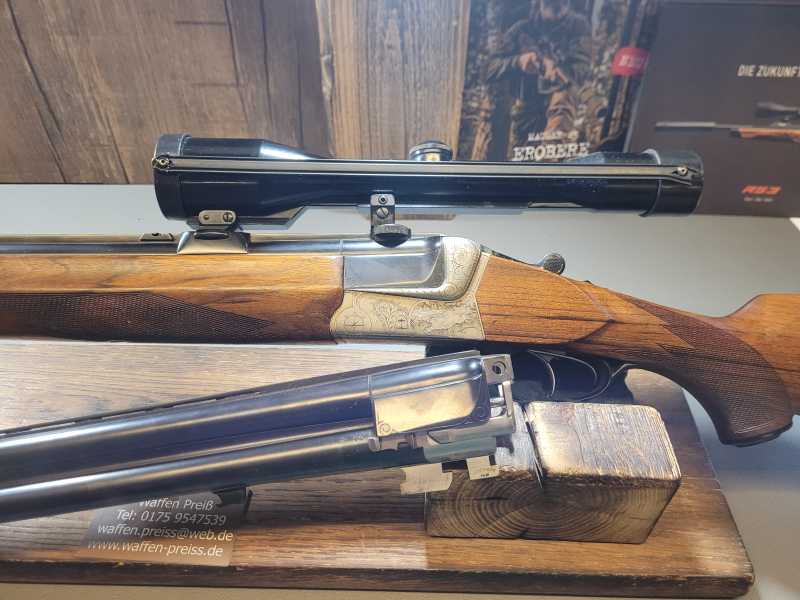 Krieghoff Bockbüchsfilnte Teck 7x65R 12/70 Zeiss mit Wechsellauf 12/70 – Bild 2